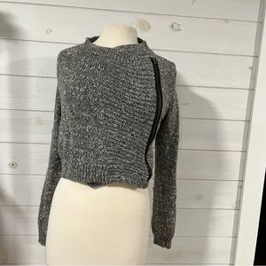 Hollister Charcoal Turtleneck Sweater with Zipper